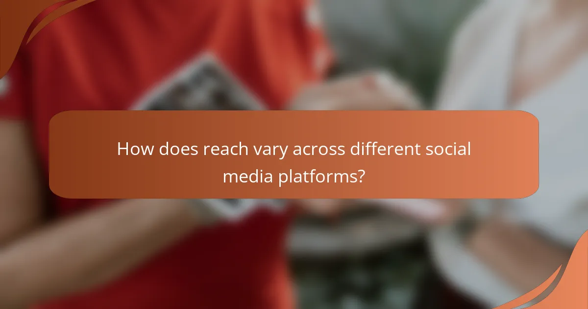 How does reach vary across different social media platforms?